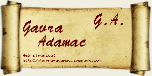 Gavra Adamac vizit kartica